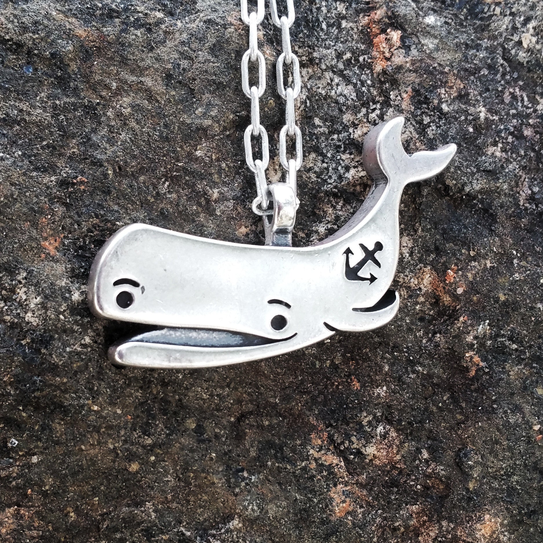 PEACE Whale Necklace - Sterling Silver HONOR EMBLEM Jewelry