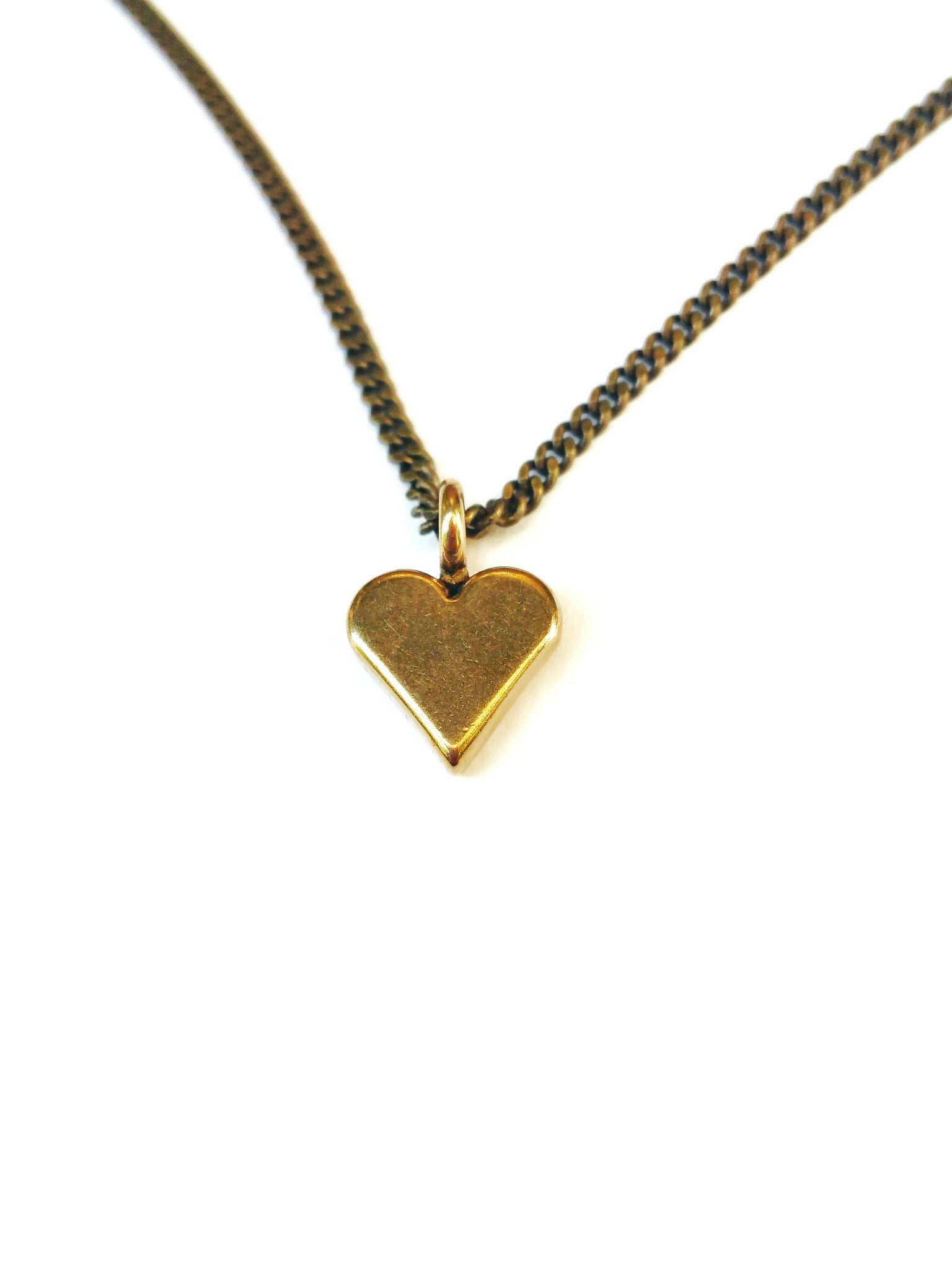 Sweet Heart Necklace - Bronze Choker Mini