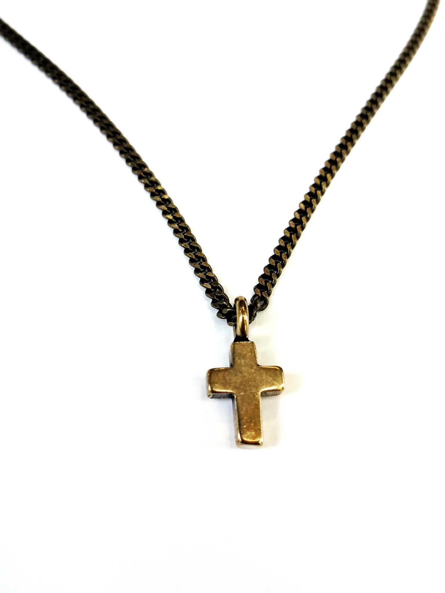 Cross of Comfort Necklace - Bronze Choker Mini