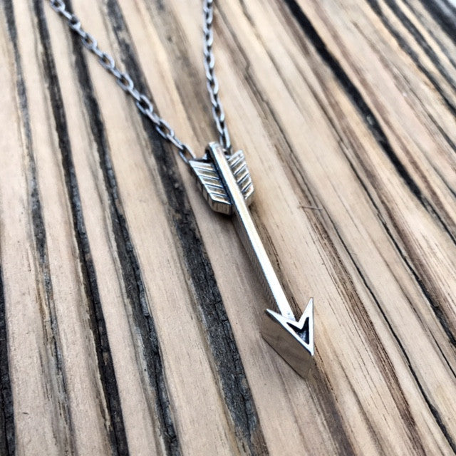 STRENGTH Arrow of Courage Necklace - Sterling Silver