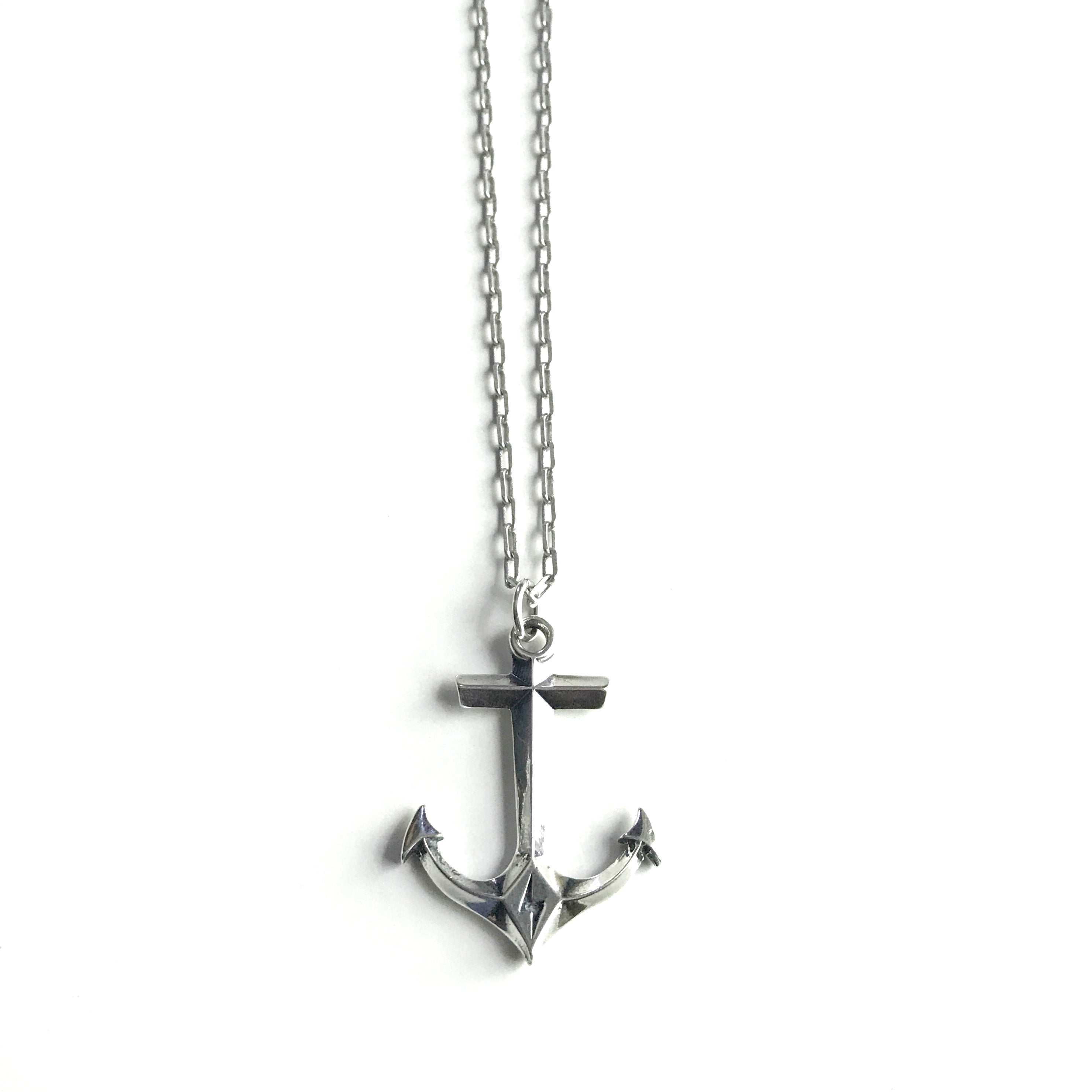 STRENGTH Hold Fast Anchor Necklace - Sterling Silver