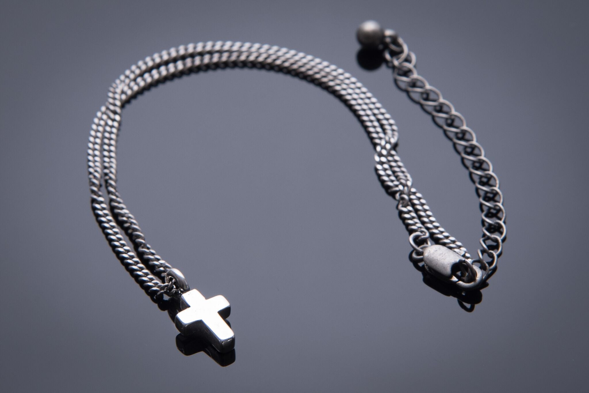 Cross of Comfort Necklace - Sterling Silver Choker Mini