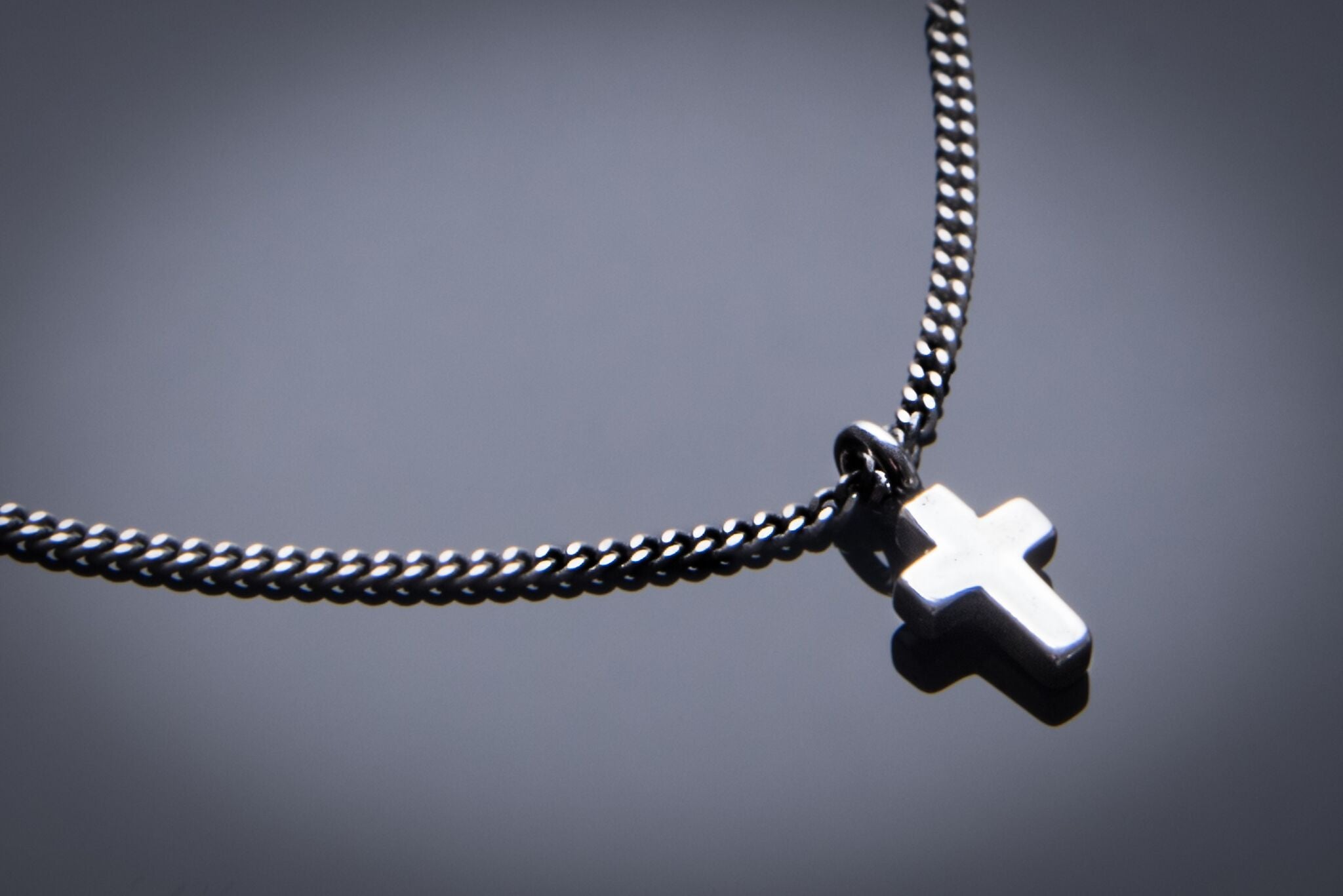 Cross of Comfort Necklace - Sterling Silver Choker Mini