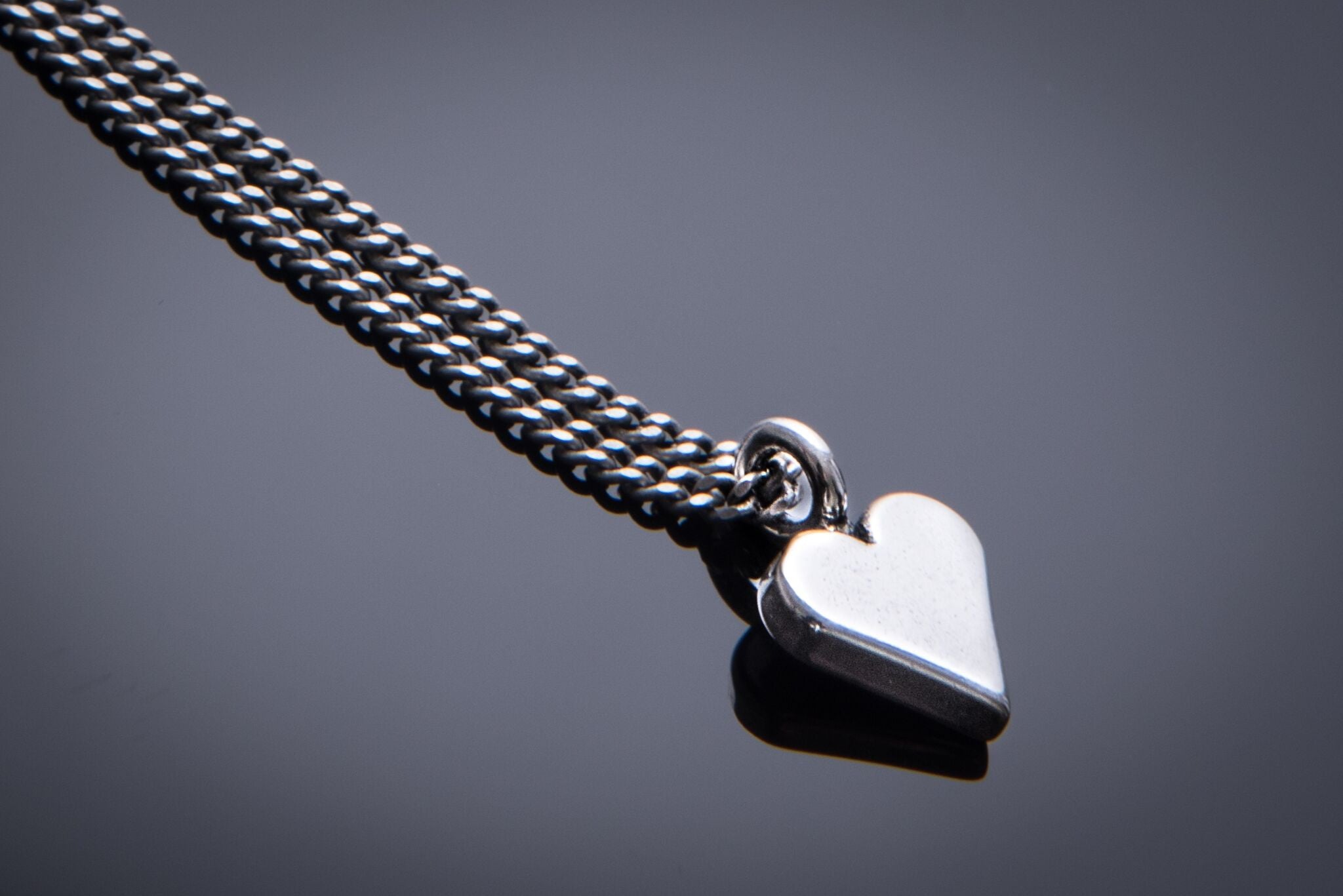 Sweet Heart Necklace - Sterling Silver Choker Mini
